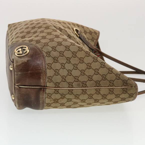 GUCCI GG Canvas Tote Bag Beige 169945 Auth th3742 - Picture 3 of 16